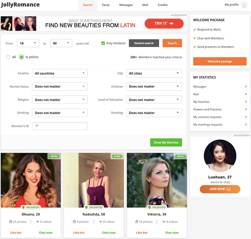 jollyromance search