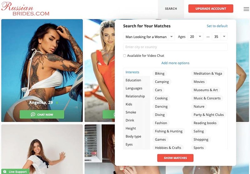 Russian Brides search