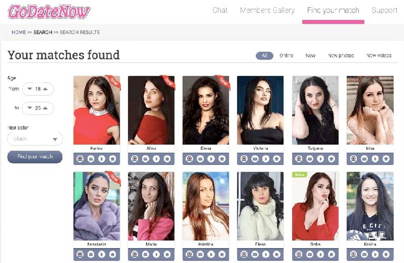 Go Date Now main page