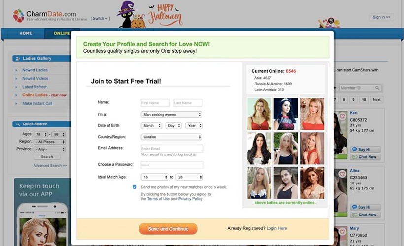 CharmDate homepage