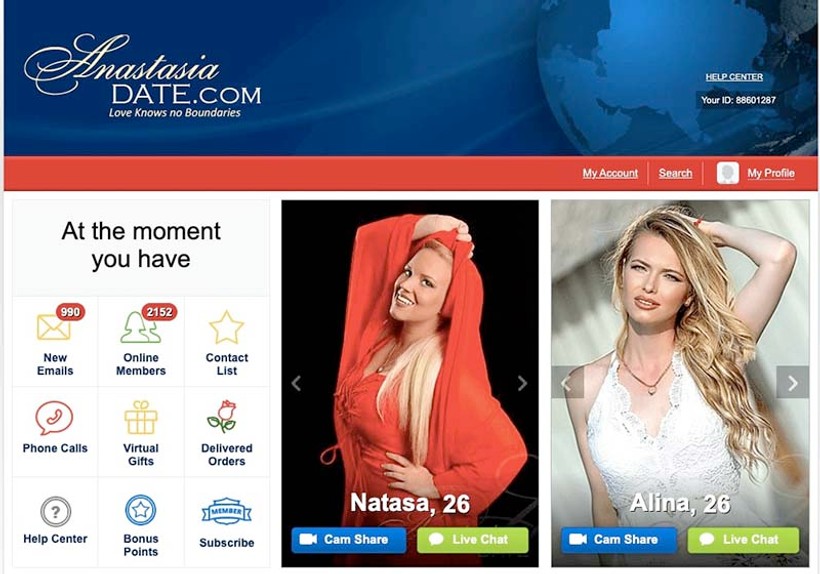 anastasiadate main page